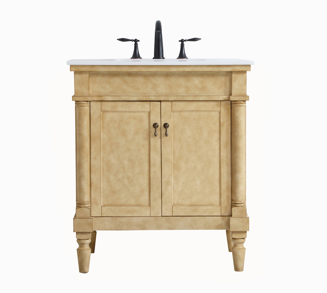 Elegant Lighting VF13030AB Lexington Single Bathroom Vanity Plumbing Bronze / Dark