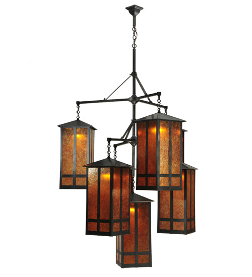 Meyda Tiffany Church Street 110093 Chandelier Light - Craftsman Brown
