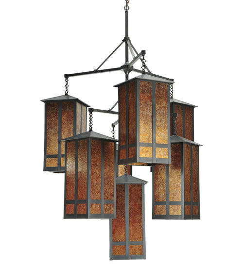 Meyda Tiffany Church Street 110093 Chandelier Light - Craftsman Brown
