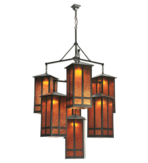 Meyda Tiffany Church Street 110093 Chandelier Light - Craftsman Brown