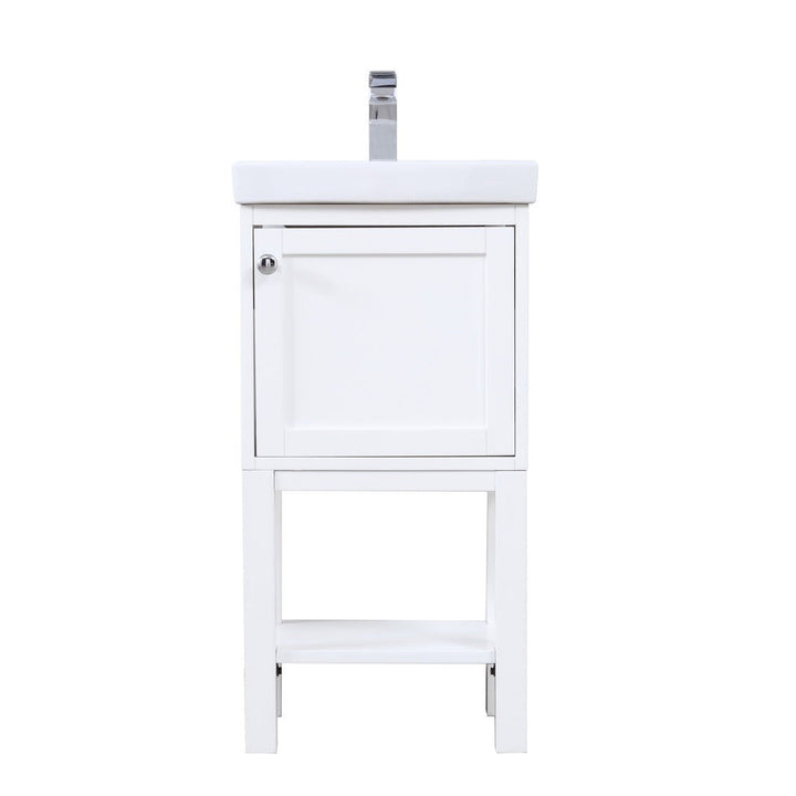 Elegant Lighting VF2518WH Mason Single Bathroom Vanity Set Plumbing White