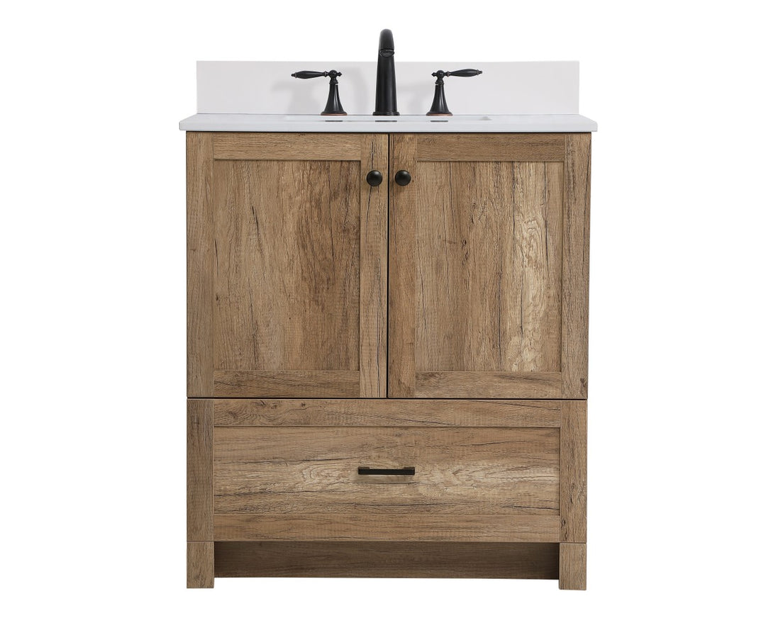 Elegant Lighting VF2830NT-BS  Soma Plumbing Natural Oak