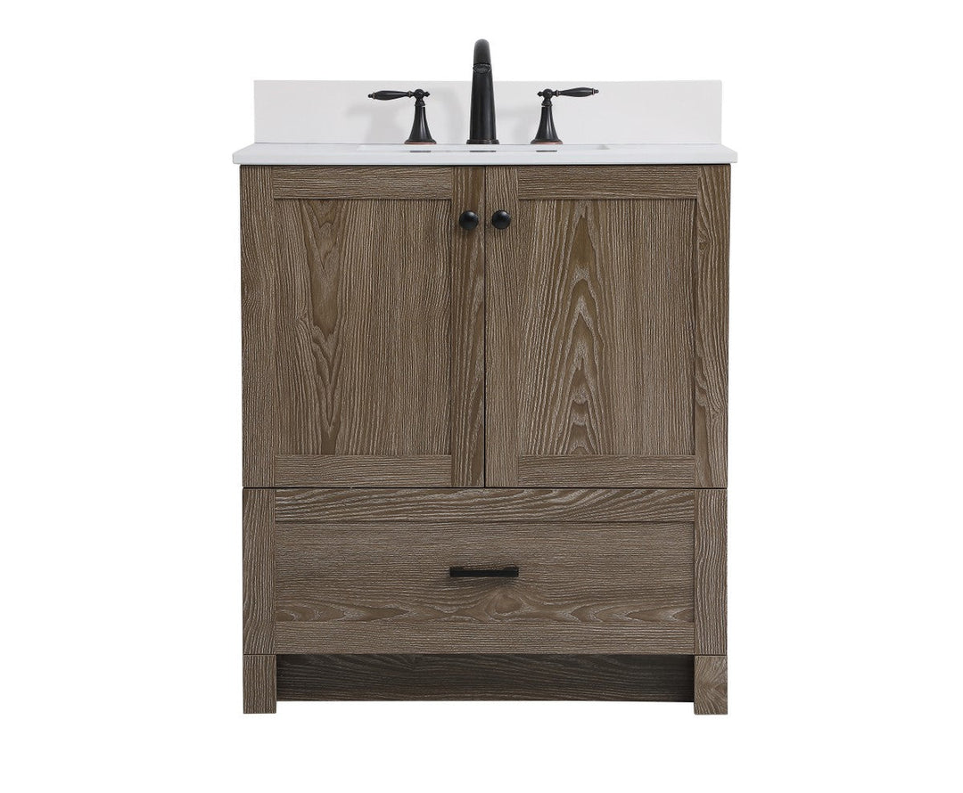 Elegant Lighting VF2830WO-BS  Soma Plumbing Weathered Oak