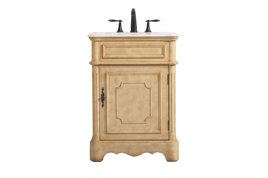 Elegant Lighting VF30424AB  Francis Plumbing Antique Beige