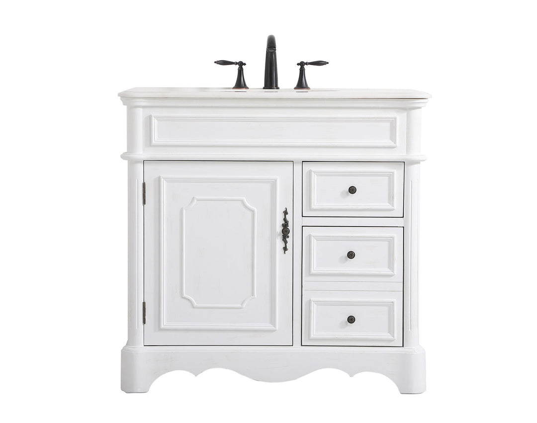 Elegant Lighting VF30436AW Francis Bathroom Vanity Set Plumbing White