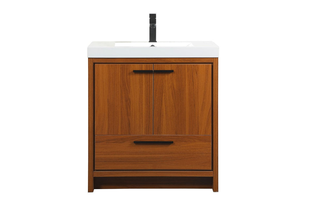 Elegant Lighting VF46030MTK  Wyatt Plumbing Teak