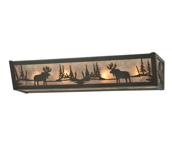 Meyda Tiffany Moose At Lake 110116 Bath Vanity Light 24 in. wide - Timeless Bronze