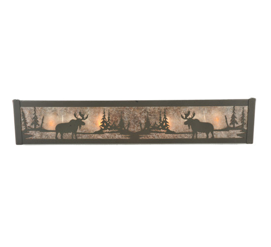 Meyda Tiffany Moose At Lake 110116 Bath Vanity Light 24 in. wide - Timeless Bronze