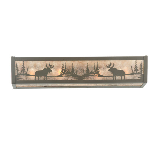 Meyda Tiffany Moose At Lake 110116 Bath Vanity Light 24 in. wide - Timeless Bronze
