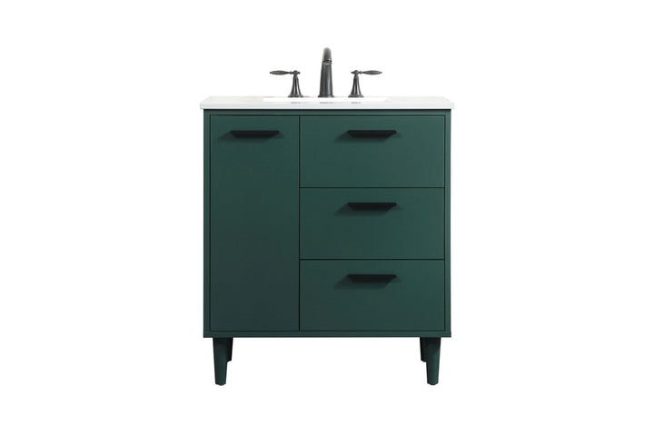 Elegant Lighting VF47030MGN Modern Baldwin Plumbing Green