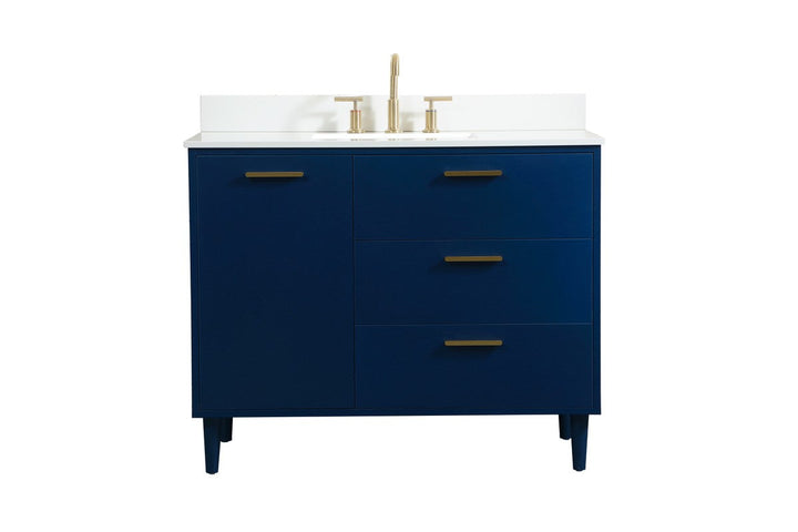 Elegant Lighting VF47042MBL-BS Modern Baldwin Plumbing Blue