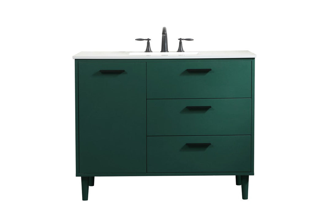 Elegant Lighting VF47042MGN Modern Baldwin Plumbing Green