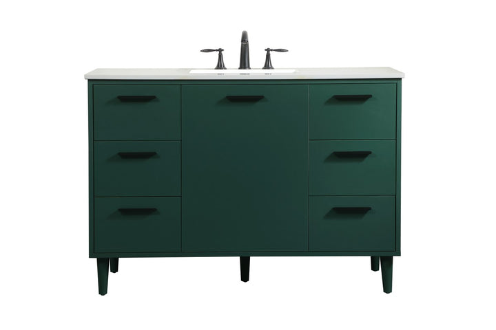 Elegant Lighting VF47048MGN Modern Baldwin Plumbing Green