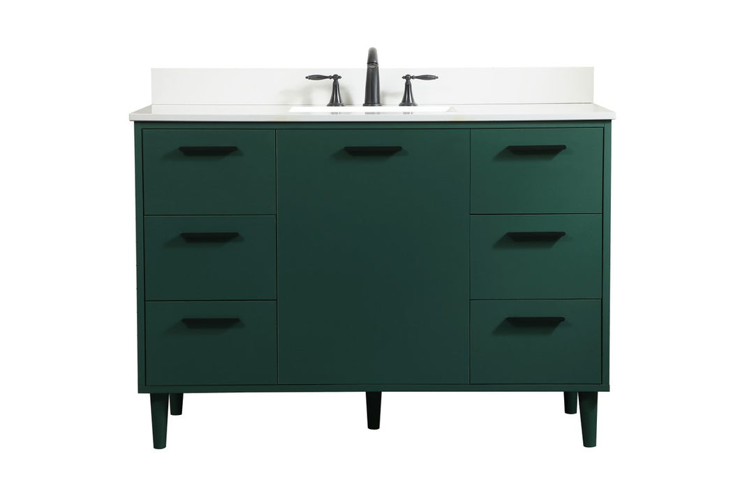 Elegant Lighting VF47048MGN-BS Modern Baldwin Plumbing Green