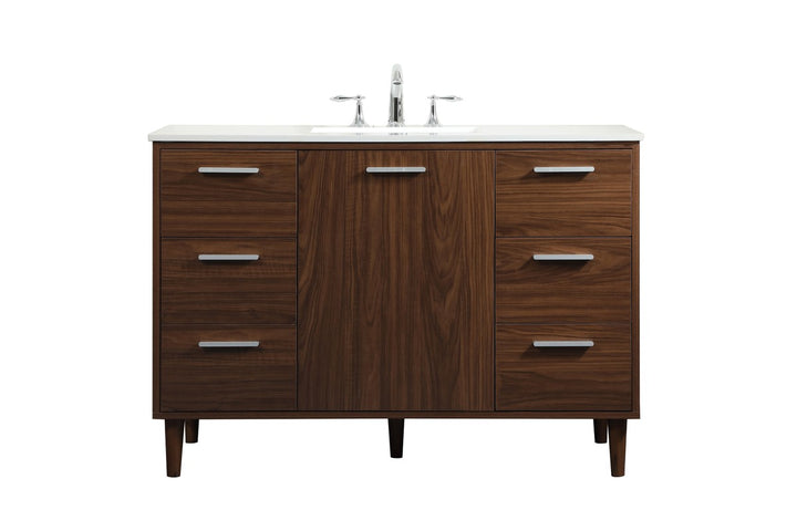 Elegant Lighting VF47048MWT Modern Baldwin Plumbing Walnut