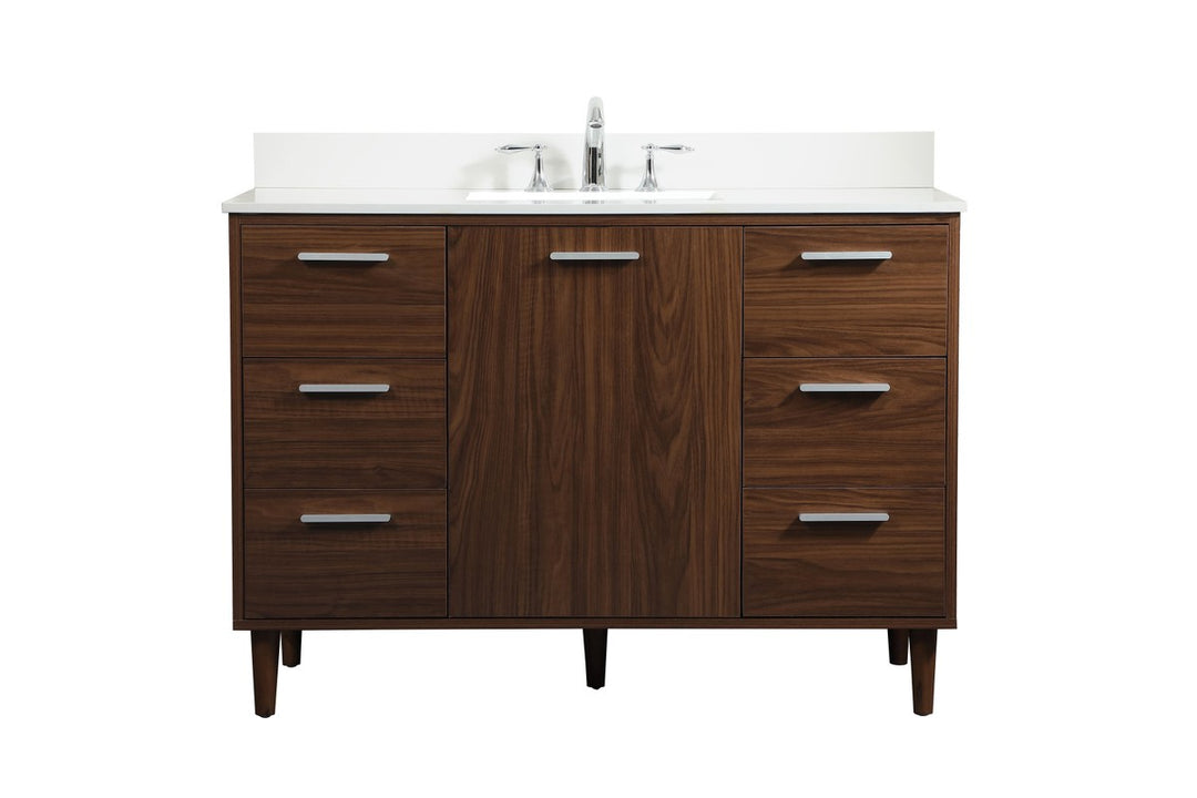 Elegant Lighting VF47048MWT-BS Modern Baldwin Plumbing Walnut