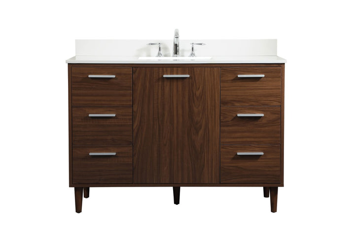 Elegant Lighting VF47048MWT-BS Modern Baldwin Plumbing Walnut