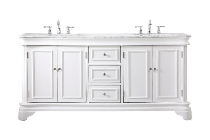 Elegant Lighting VF52072DWH Kameron Bathroom Vanity Set Plumbing White