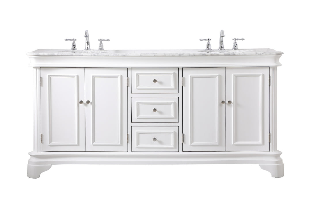 Elegant Lighting VF52072DWH Kameron Bathroom Vanity Set Plumbing White