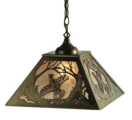 Meyda Tiffany Ruffed Grouse 110129 Pendant Light - Antique Copper