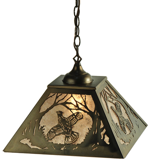 Meyda Tiffany Ruffed Grouse 110129 Pendant Light - Antique Copper