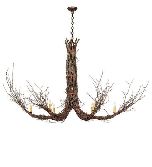 Meyda Tiffany Twigs 110175 Chandelier Light - Natural Wood,Mahogany Bronze