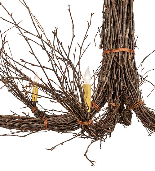 Meyda Tiffany Twigs 110175 Chandelier Light - Natural Wood,Mahogany Bronze
