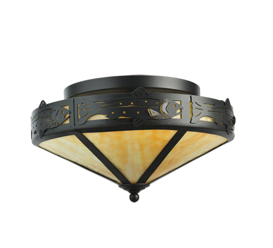 Meyda Tiffany Rainbow Trout 110186 Ceiling Light - Black/Ba