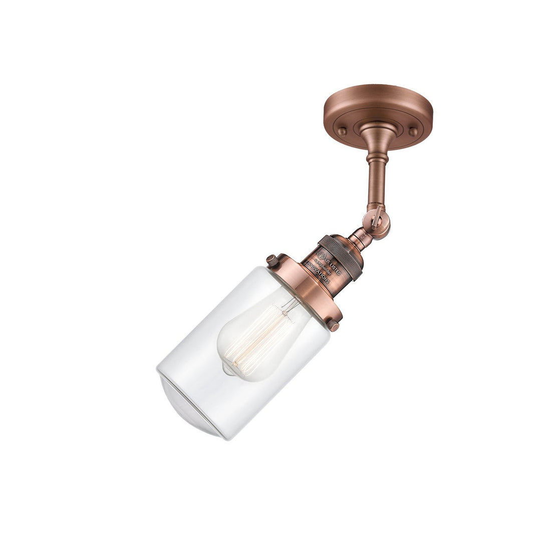 Innovations Franklin Restoration 201F-AC-G312-LED Ceiling Light - Antique Copper