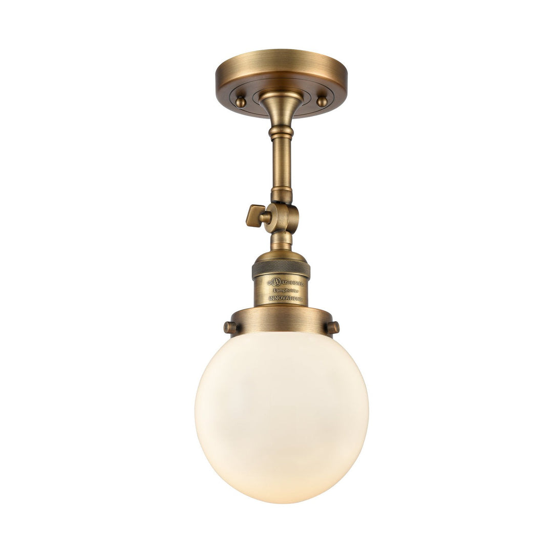 Innovations Franklin Restoration 201F-BB-G201-6 Ceiling Light - Brushed Brass