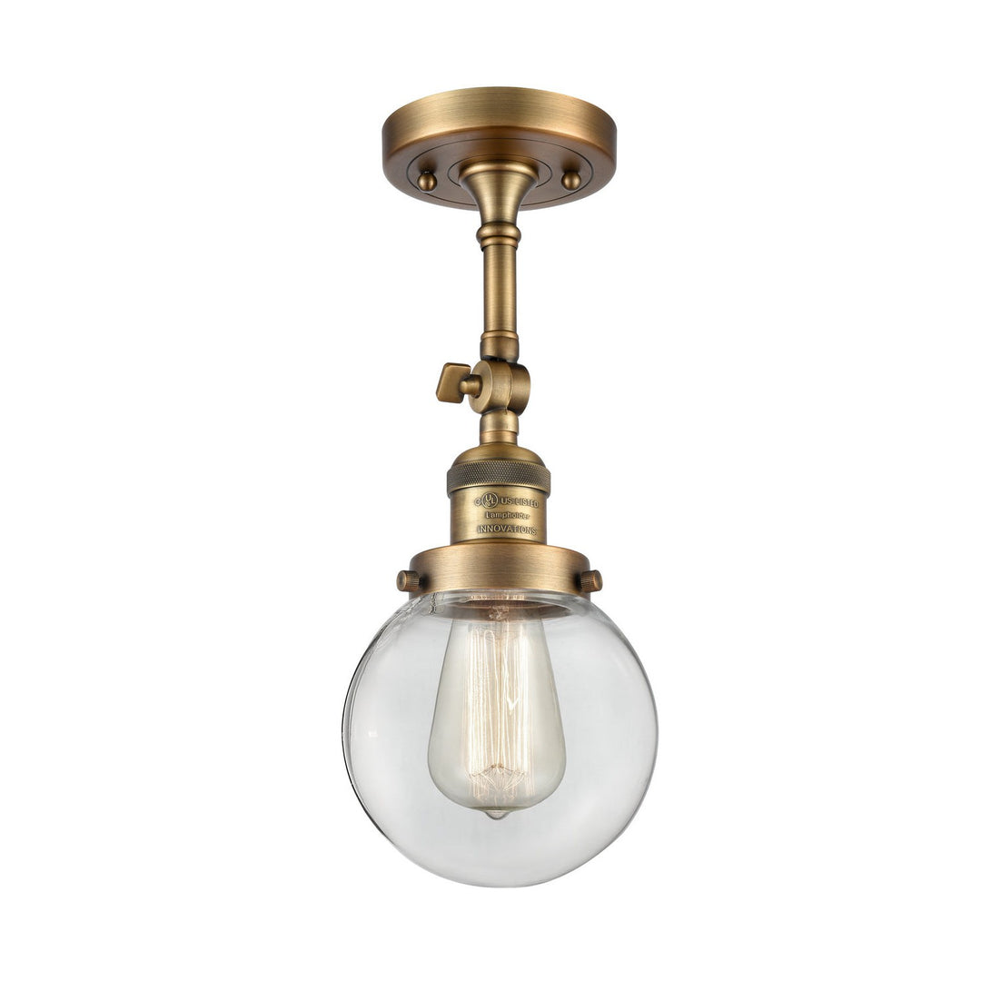 Innovations Franklin Restoration 201F-BB-G202-6 Ceiling Light - Brushed Brass