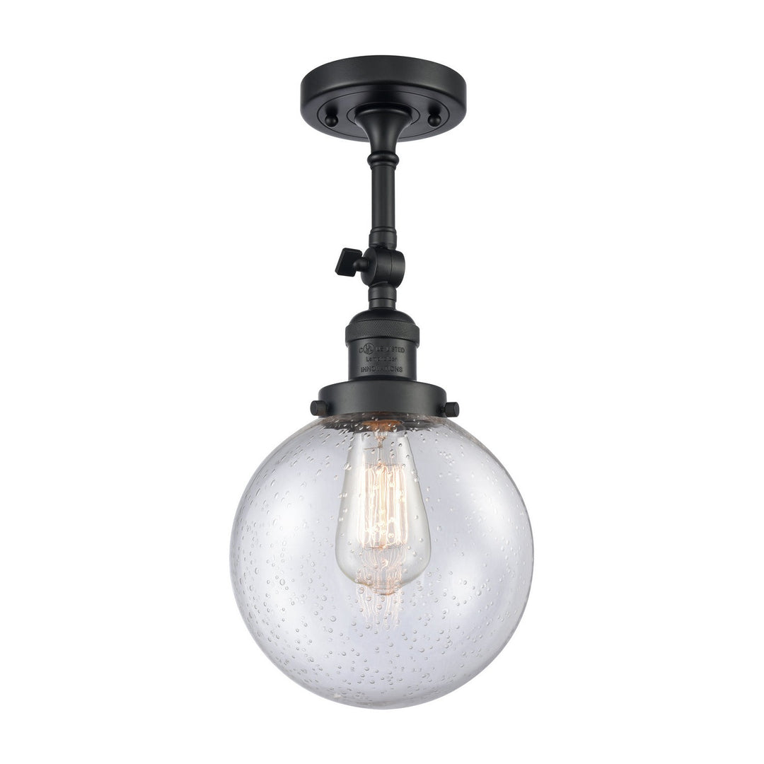 Innovations Franklin Restoration 201F-BK-G204-8 Ceiling Light - Matte Black