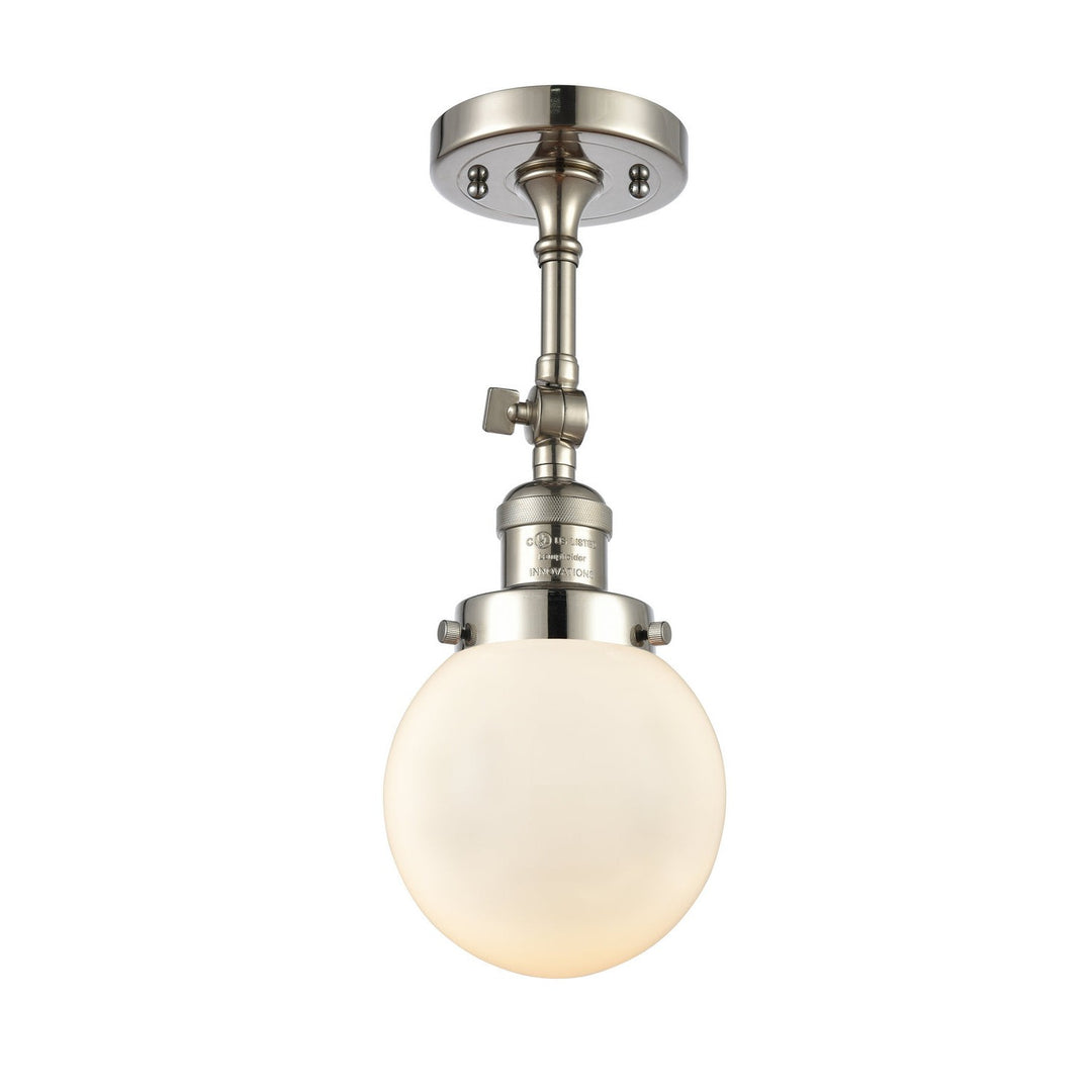 Innovations Franklin Restoration 201F-PN-G201-6 Ceiling Light - Polished Nickel