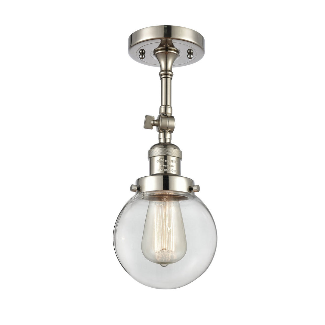 Innovations Franklin Restoration 201F-PN-G202-6 Ceiling Light - Polished Nickel