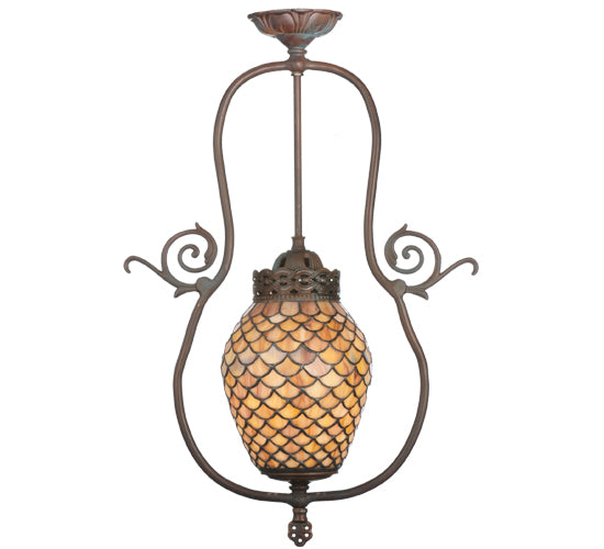 Meyda Tiffany Fishscale 110225 Pendant Light - Red Rust