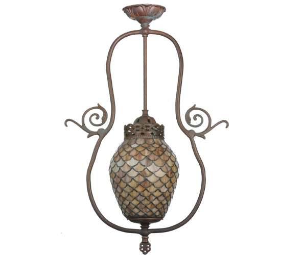 Meyda Tiffany Fishscale 110225 Pendant Light - Red Rust