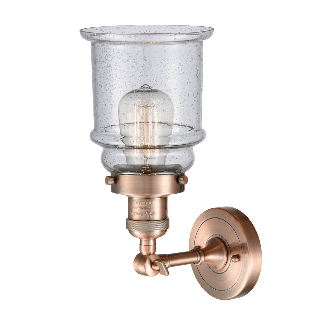 Innovations Franklin Restoration 203-AC-G184-LED Wall Sconce Light - Antique Copper