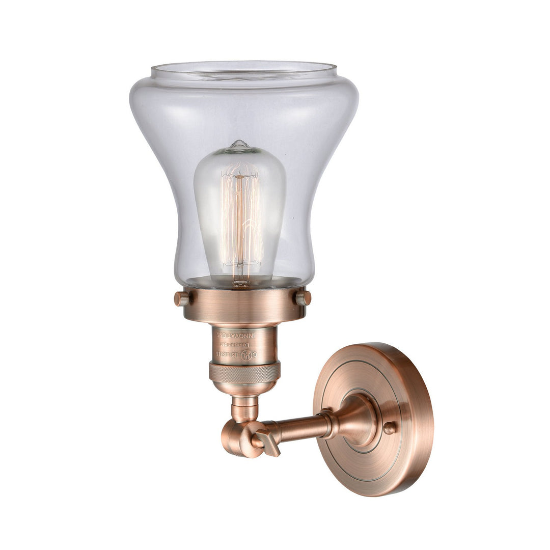 Innovations Franklin Restoration 203-AC-G192-LED Wall Sconce Light - Antique Copper