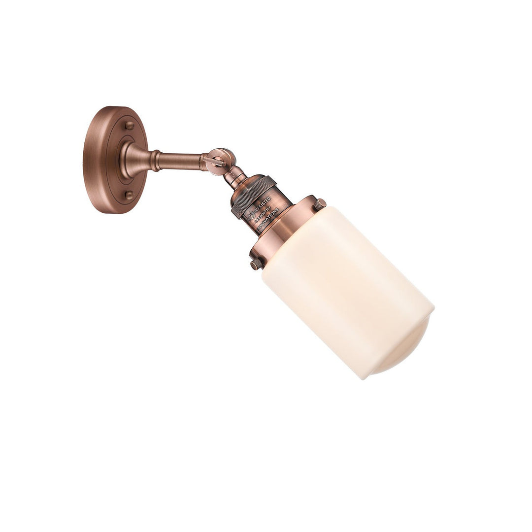 Innovations Franklin Restoration 203-AC-G311-LED Wall Sconce Light - Antique Copper
