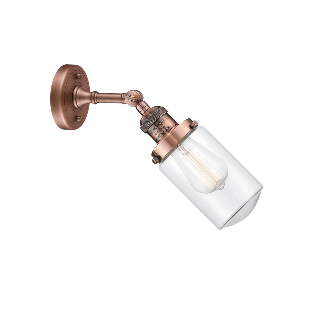 Innovations Franklin Restoration 203-AC-G312 Wall Sconce Light - Antique Copper