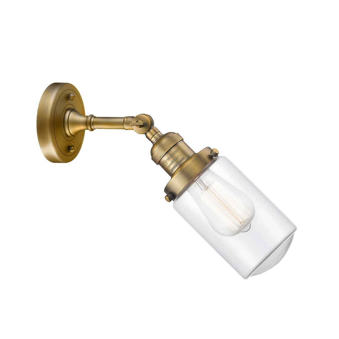 Innovations Franklin Restoration 203-BB-G312-LED Wall Sconce Light - Brushed Brass
