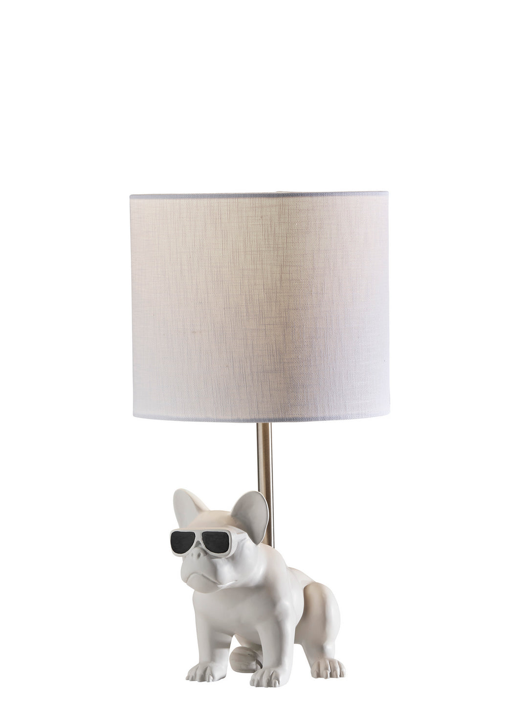 Adesso Home SL3706-02  Sunny Lamp White Ceramic W. Brushed Steel Neck