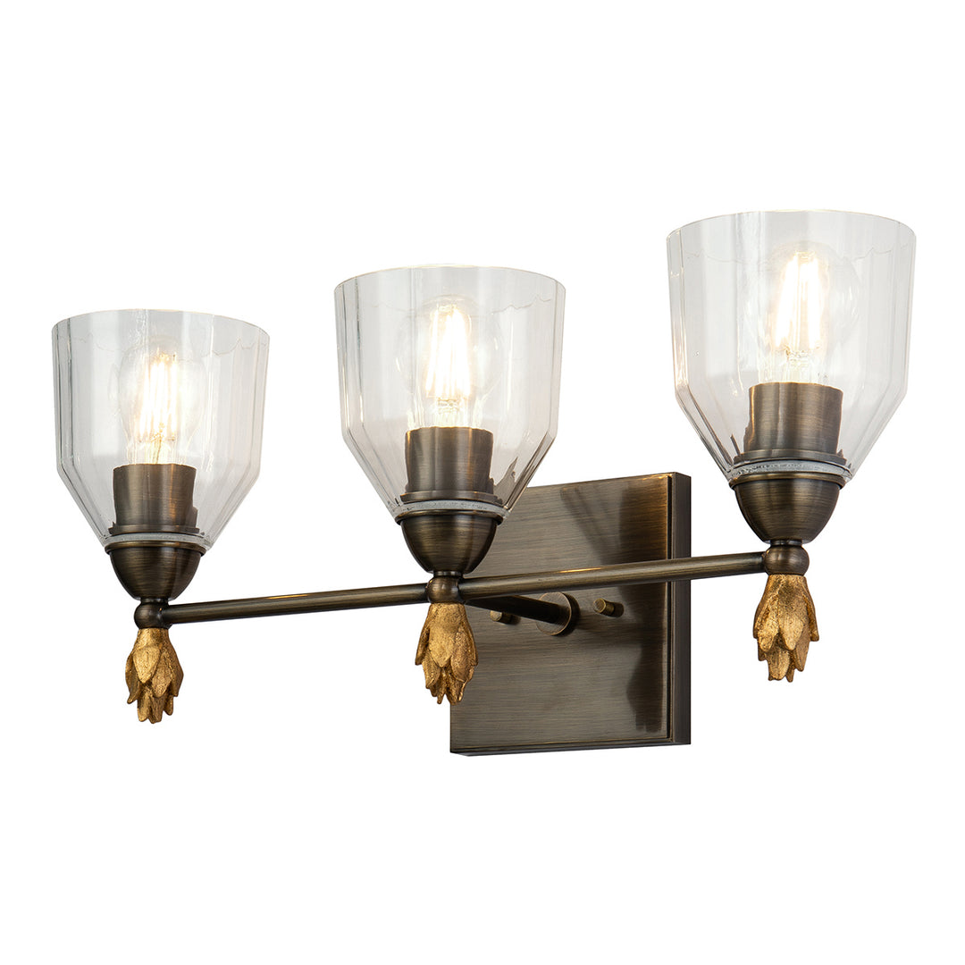 Lucas+McKearn Felice Bb1000db-3-f1g Bath Vanity Light 22 in. wide - Dark Bronze