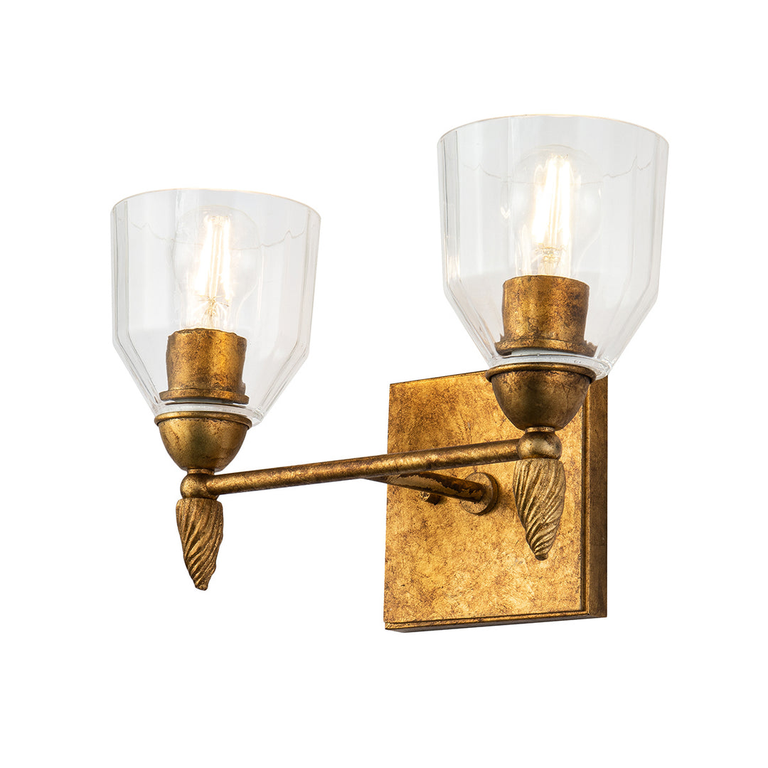 Lucas+McKearn Felice Bb1000g-2-f2g Bath Vanity Light 15 in. wide - Gold