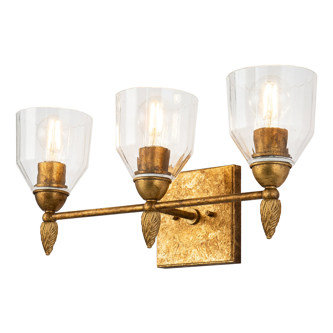 Lucas+McKearn Felice Bb1000g-3-f2g Bath Vanity Light 22 in. wide - Gold