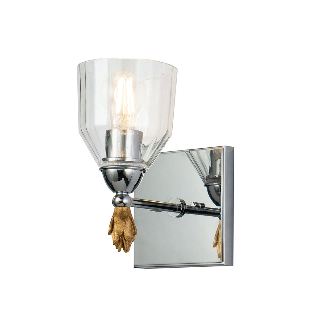 Lucas+McKearn Felice Bb1000pc-1-f1g Wall Sconce Light - Polished Chrome