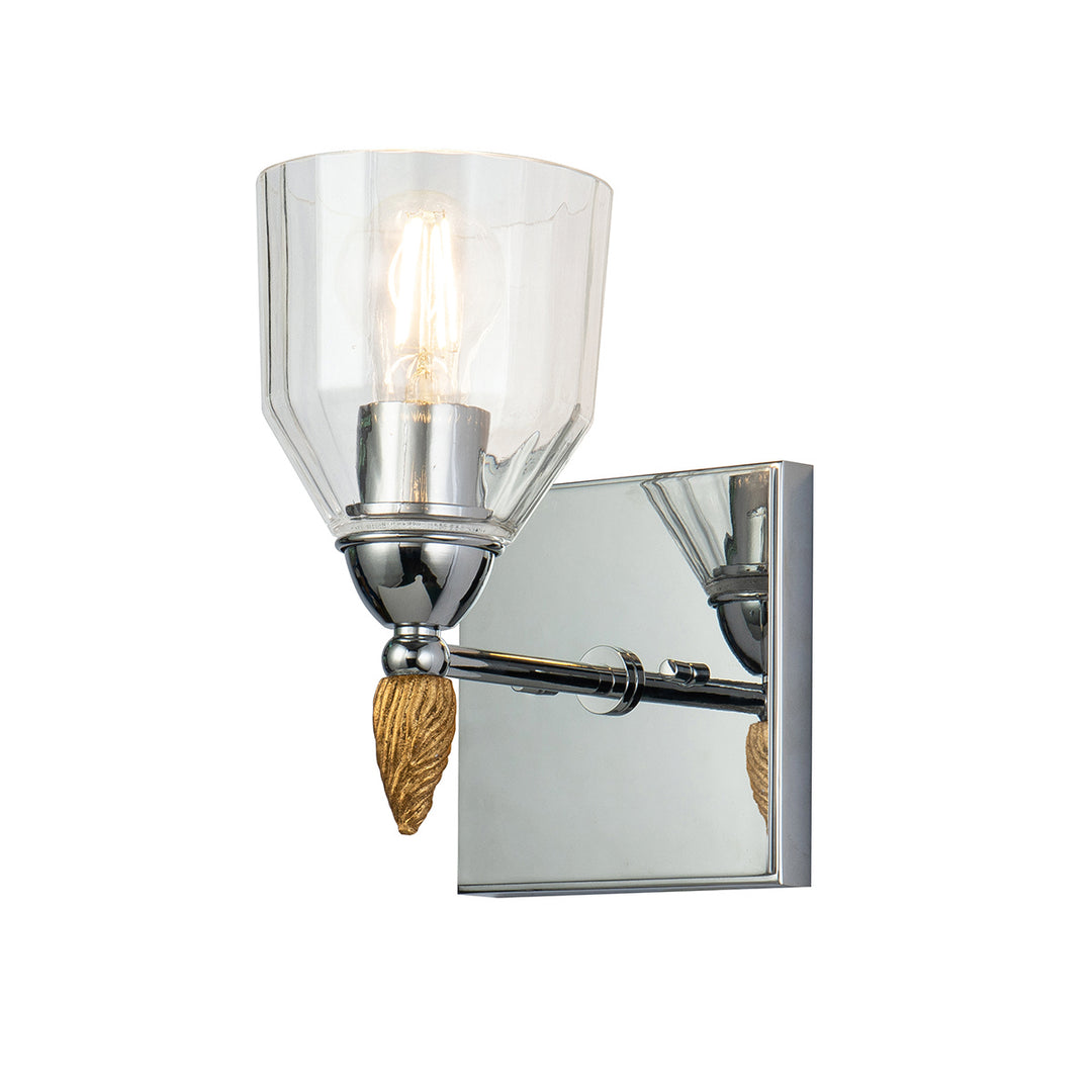 Lucas+McKearn Felice Bb1000pc-1-f2g Wall Sconce Light - Polished Chrome