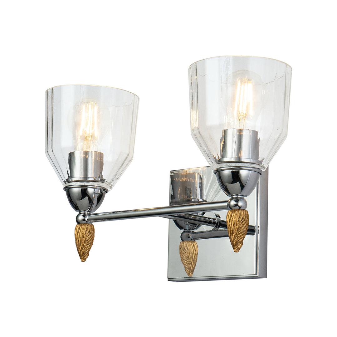 Lucas+McKearn Felice Bb1000pc-2-f2g Wall Sconce Light - Polished Chrome