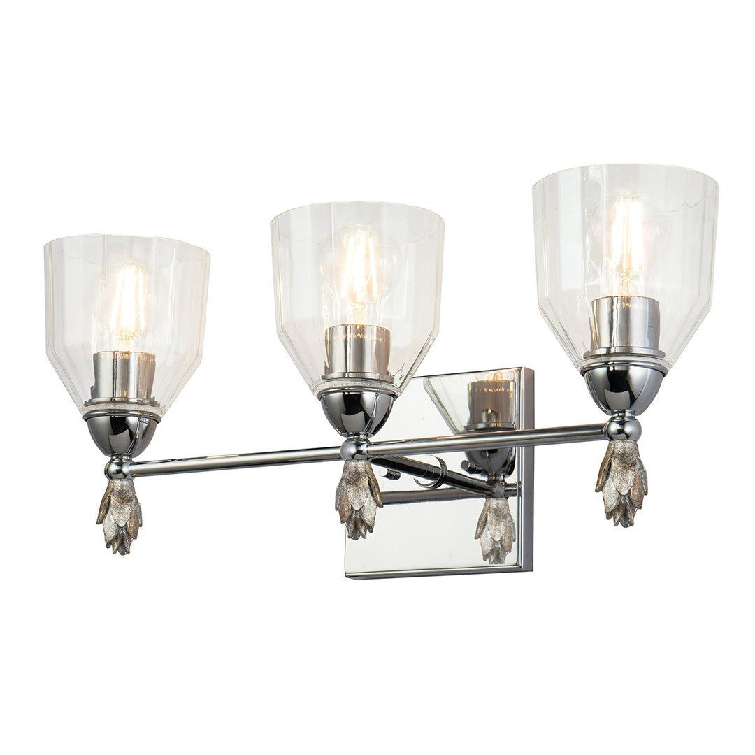 Lucas+McKearn Felice Bb1000pc-3-f1s Bath Vanity Light 22 in. wide - Polished Chrome