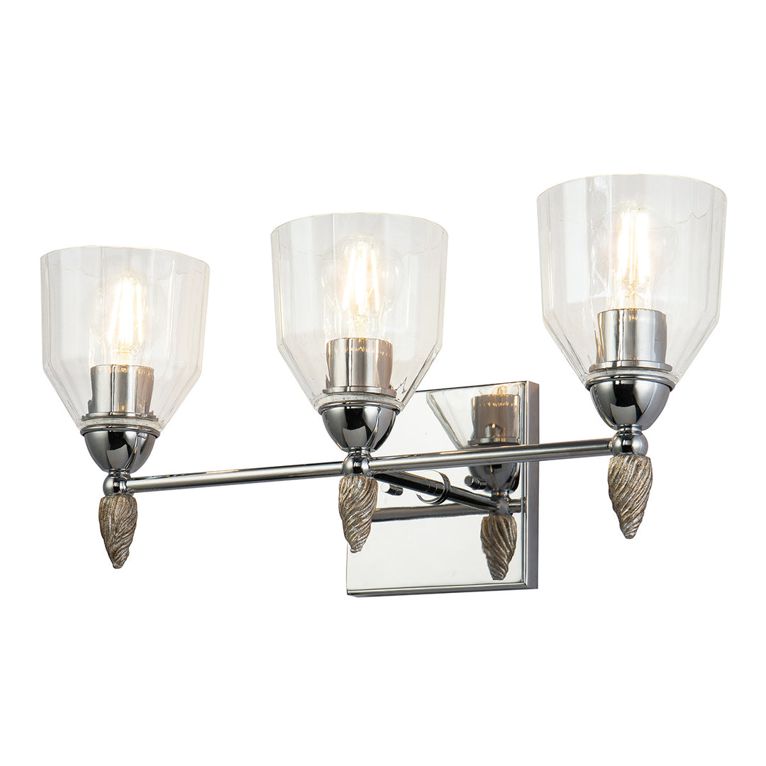 Lucas+McKearn Felice Bb1000pc-3-f2s Bath Vanity Light 22 in. wide - Polished Chrome